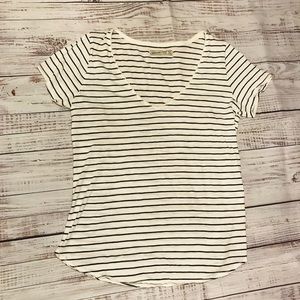 Abercrombie & Fitch Black and White Stripe T-shirt